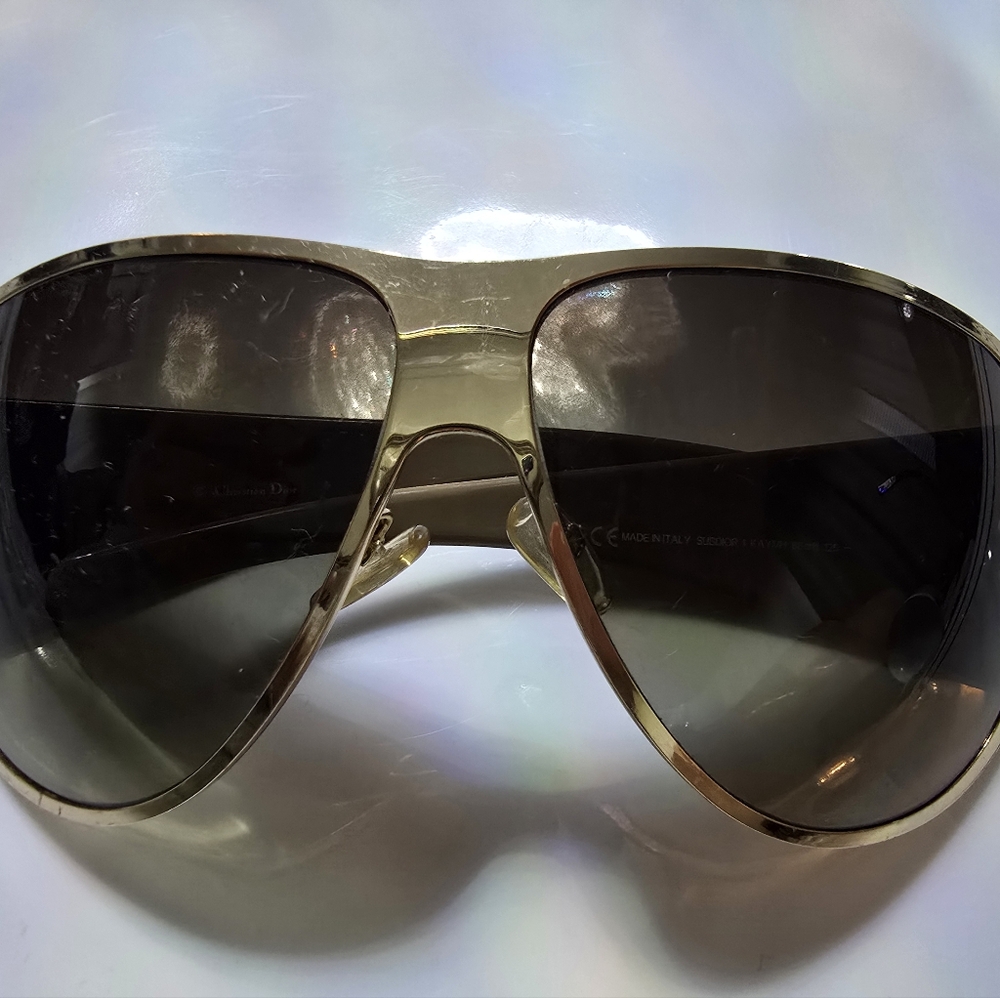 Gold DIOR Oversized Fashion Sunglasses
